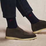 Chaussette monogrammée à l'unité - Bleu marine & Rouge