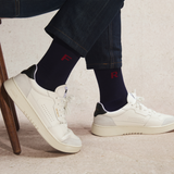 Chaussette monogrammée à l'unité - Bleu marine & Rouge