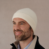 Elfenbein - Mütze - 100% Kaschmir