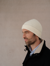 Elfenbein - Mütze - 100% Kaschmir