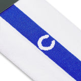 Chaussette monogrammée à l'unité - Blanc & Bleu roi