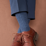 Bleu acier & Bleu marine - Color Block - Coton