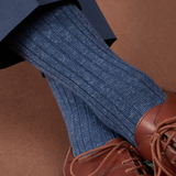 Bleu acier & Bleu marine - Color Block - Coton