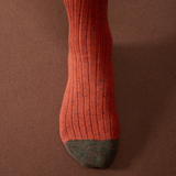 Orange & Kaki - Color Block - Coton