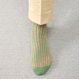 Vert doux & Beige - Rayures Transat - Coton