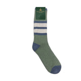 グリーン×ネイビー×ホワイト - ストライプ - コットン