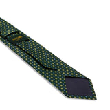 Corbata Verde Oscuro & Verde Claro – Motivo Floral – Seda