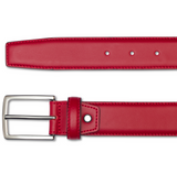 Rojo - Hebilla plateada - Piel de becerro