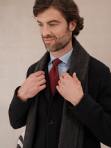 Écharpe 100% Cachemire - Chevrons - Anthracite & Gris