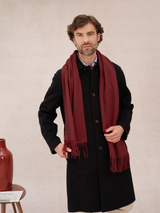 100% Cashmere Scarf - Burgundy