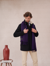 100% Cashmere Scarf - Intense Purple