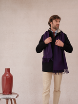 100% Cashmere Scarf - Intense Purple