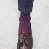 Aubergine & Burgundy – Cotton Lisle