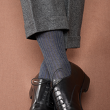 Gris antracita & Azul - Hilo de Escocia