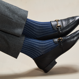 Steel Blue & Light Grey – Super-durable Lisle Cotton