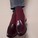 ボルドー、スーパーソリッド コットンリスル