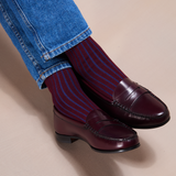 Bordeaux & Blue - Hilo escocés supersólido