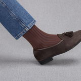 Brown & Blue - Super-durable Cotton lisle