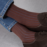 Brown & Blue - Super-durable Cotton lisle