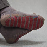 Chaussettes d'intérieur Taupe & Bleu - Laine