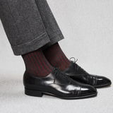 グレー&ボルドー - スーパーソリッドスコティッシュヤーン