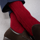 Rouge grenat - Torsades - Super-solide Laine