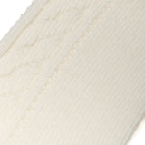 Cremeweiß - Zopfmuster - Super-Solid Wolle