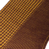 Mustard & Burgundy - Houndstooth - Super-durable Wool