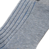 Light grey & Blue - Super-solid Cotton lisle