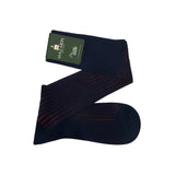 Navy & Red - Super-Durable Cotton Lisle