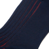 Navy & Red - Super-Durable Cotton Lisle