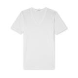 White - V-Neck T-Shirt - Cotton