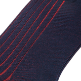Navy & Red - Super-Durable Cotton Lisle