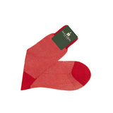 Carmine & Beige- Birdseye - Cotton Lisle