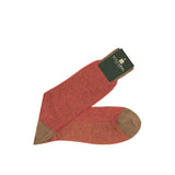 Taupe & Red - Deckchair Stripes - Cotton Lisle