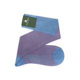 Bleu ciel & framboise - Caviar - Fil d'Écosse