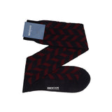 Marine & Rouge - Chevrons XXL - Laine