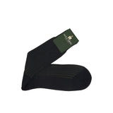 Navy blue and Khaki - Cotton lisle