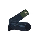 Navy Blue & Blue - Cotton Lisle