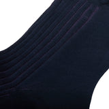 Navy Blue & Violet - Cotton Lisle