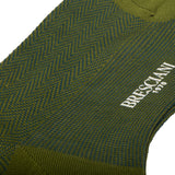 Vert prairie & Bleu marine - Chevrons - Fil d'Écosse