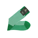 Vert & Blanc - Rayures transat - Super-solide fil d'Écosse