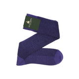 Purple & Navy - Caviar - Wool & Cotton
