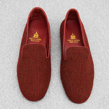 Hausschuhe Rot & Gold - Wolle & Baumwolle