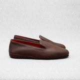 Pantuflas - Marrón oscuro - Cuero texturizado