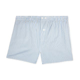 Boxerhorts Himmelblau & Grün - Streifen - Baumwolle