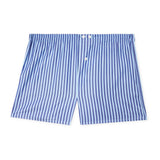 Navy & Sky Boxer Shorts - Deckchair Stripes - Cotton