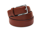 Tobacco - Silver buckle - Calfskin