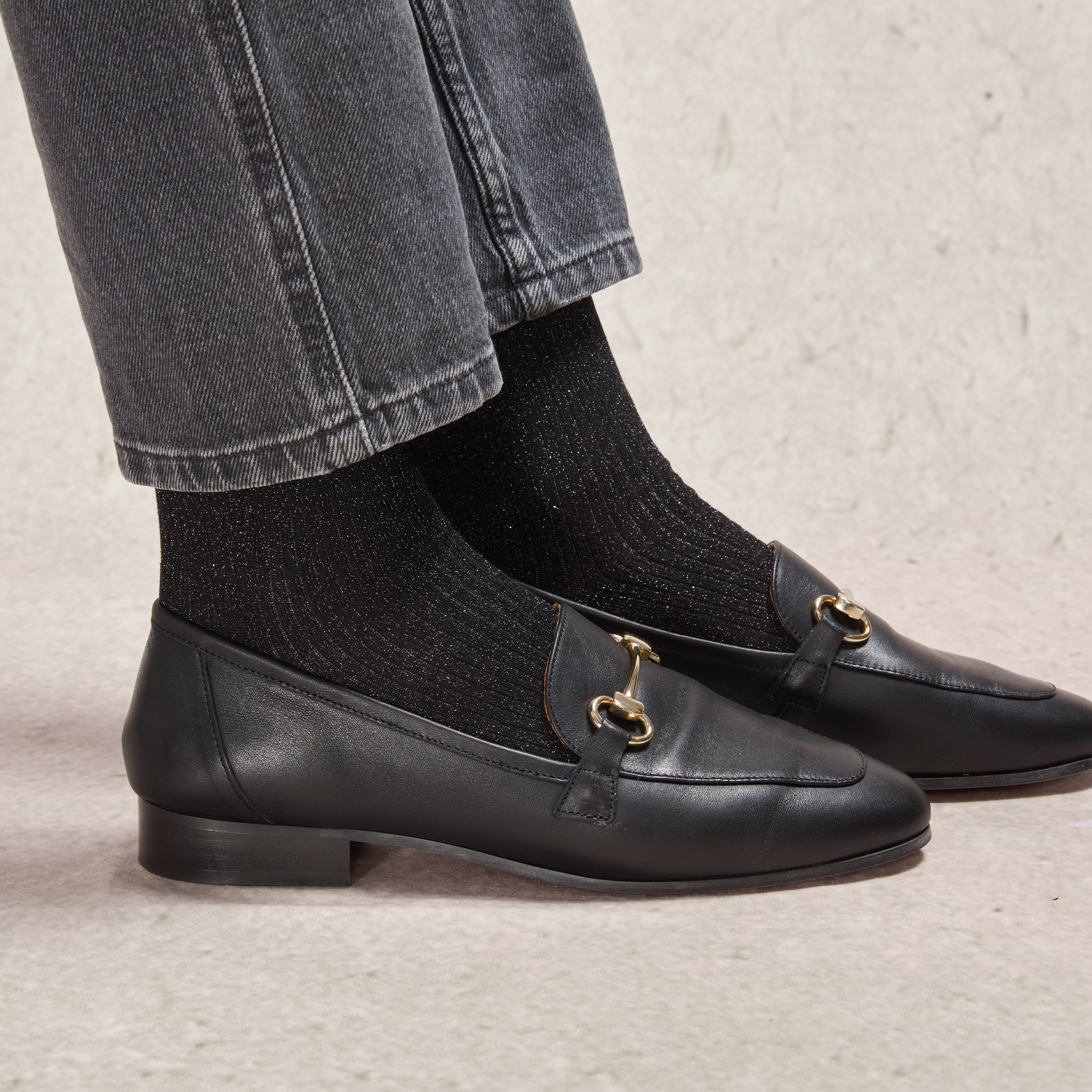 Noir - Argenté - Coton