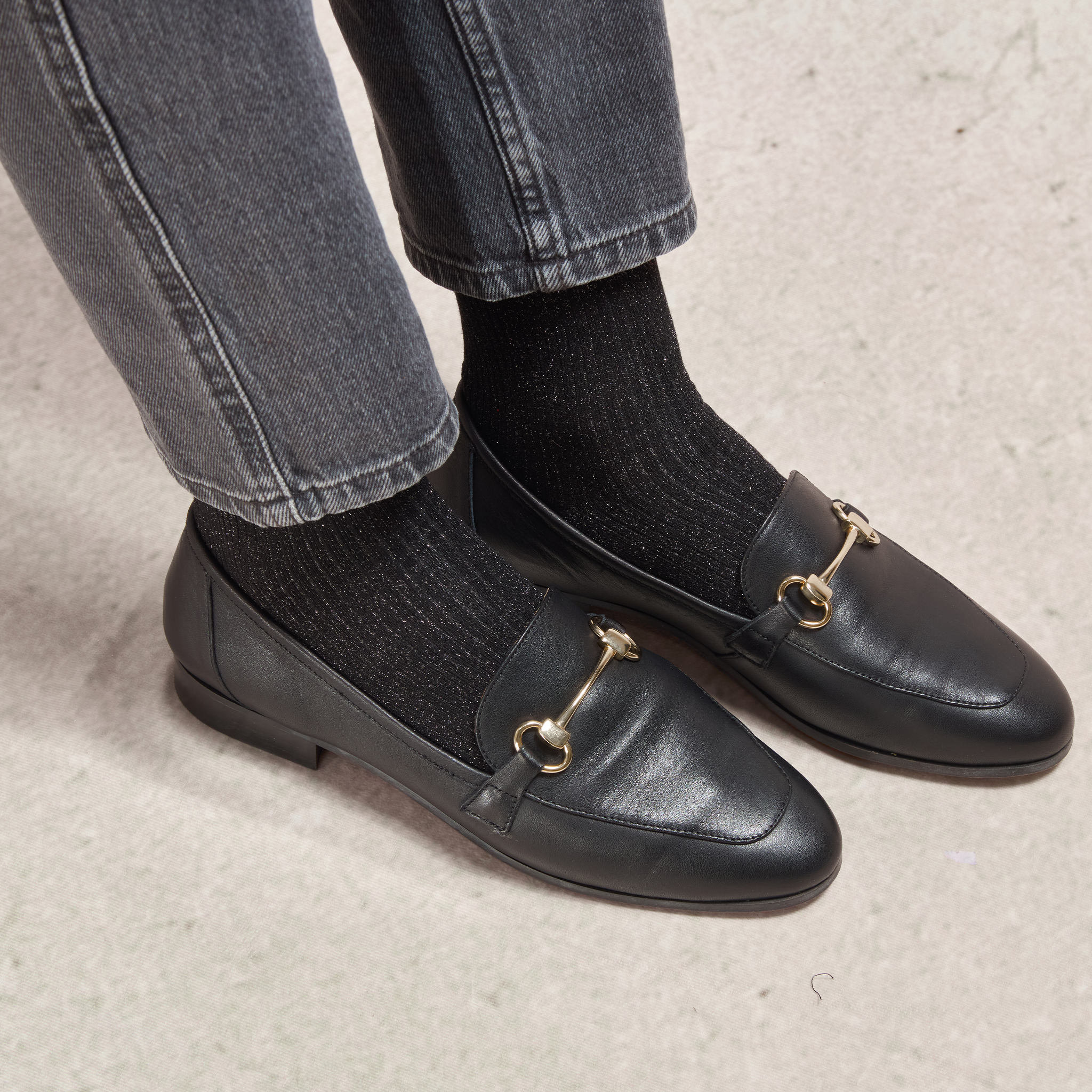 Noir - Argenté - Coton